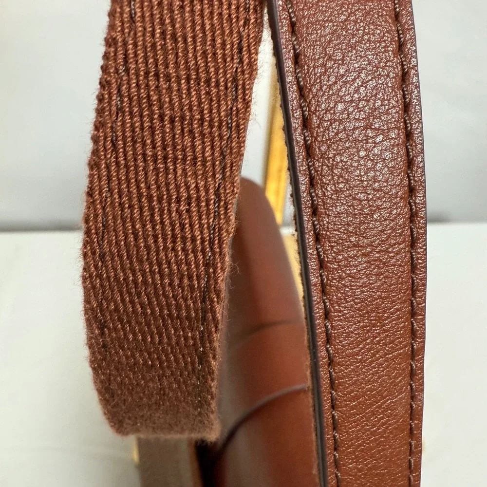Fossil Kinley Brown Leather Crossbody Bag Small Zip &‎ Flap Purse
